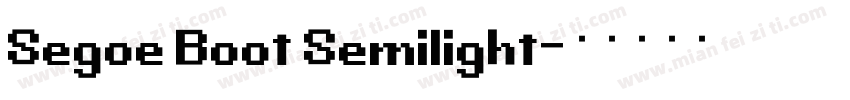 Segoe Boot Semilight字体转换